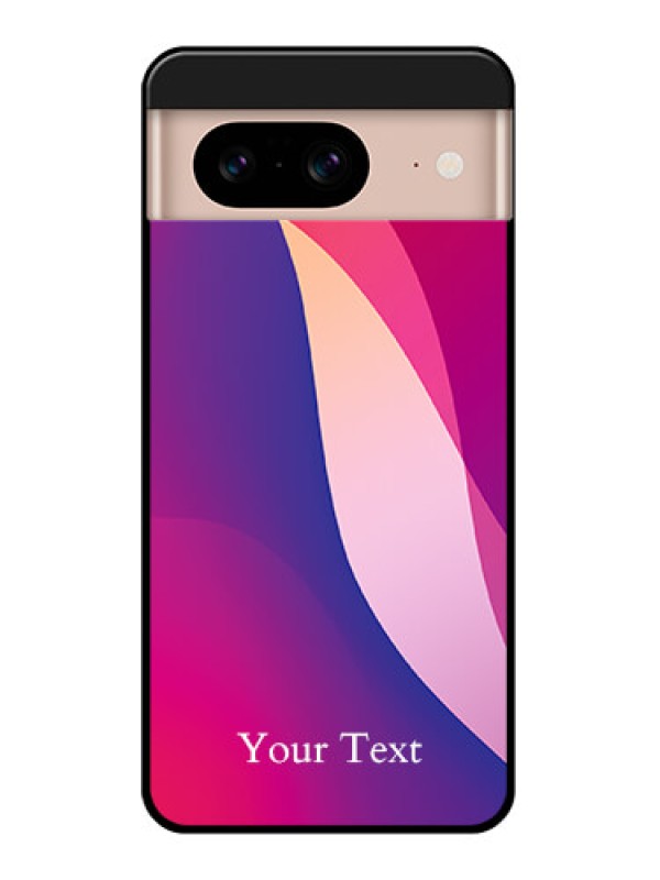 Custom Google Pixel 8 5G Custom Glass Phone Case - Digital Abstract Overlap Design