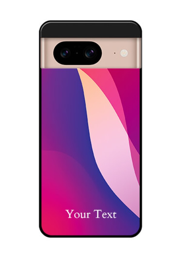 Google Pixel 8 5G Custom Glass Phone Case - Digital Abstract Overlap Design