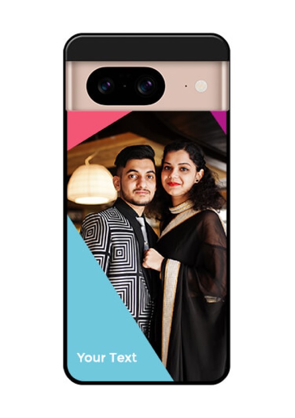 Google Pixel 8 5G Custom Glass Phone Case - Stacked Triple Colour Design