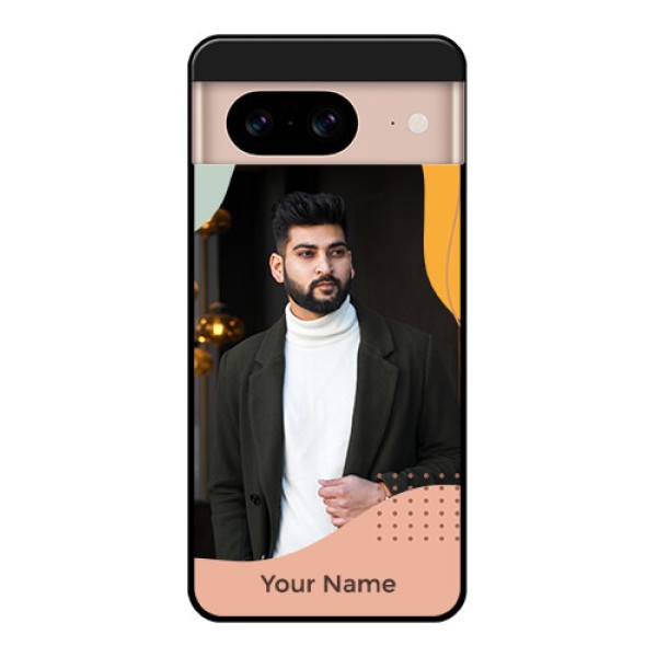 Google Pixel 8 5G Custom Glass Phone Case - Tri - Coloured Overlay Design