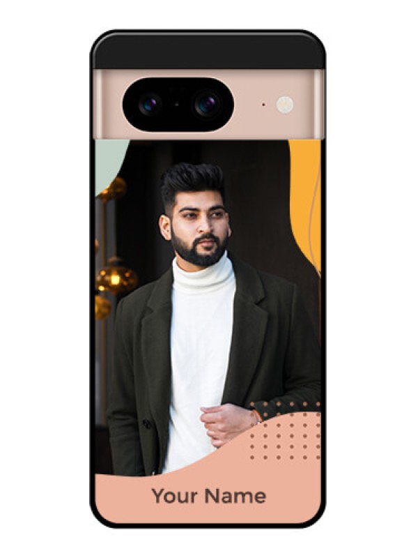 Custom Google Pixel 8 5G Custom Glass Phone Case - Tri - Coloured Overlay Design