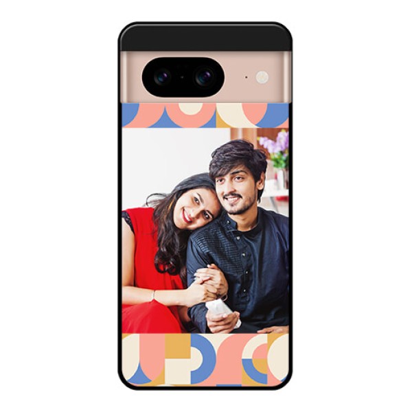 Google Pixel 8 5G Custom Glass Phone Case - Semi - Circle Maze Pattern Design