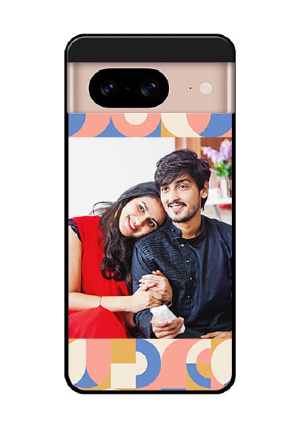 Google Pixel 8 5G Custom Glass Phone Case - Semi - Circle Maze Pattern Design