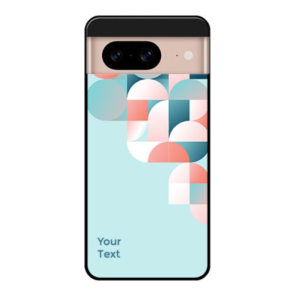 Google Pixel 8 5G Custom Glass Phone Case - Stylish Semi - Circle Pattern Design