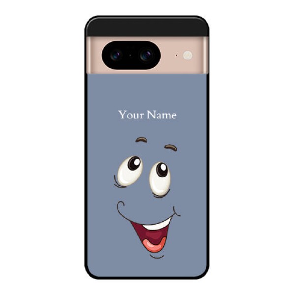 Google Pixel 8 5G Custom Glass Phone Case - Laughing Cartoon Face Design
