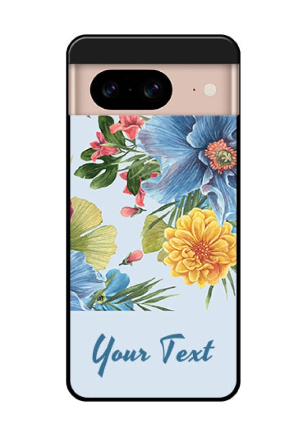Google Pixel 8 5G Custom Glass Phone Case - Stunning Watercolored Flowers Painting Design