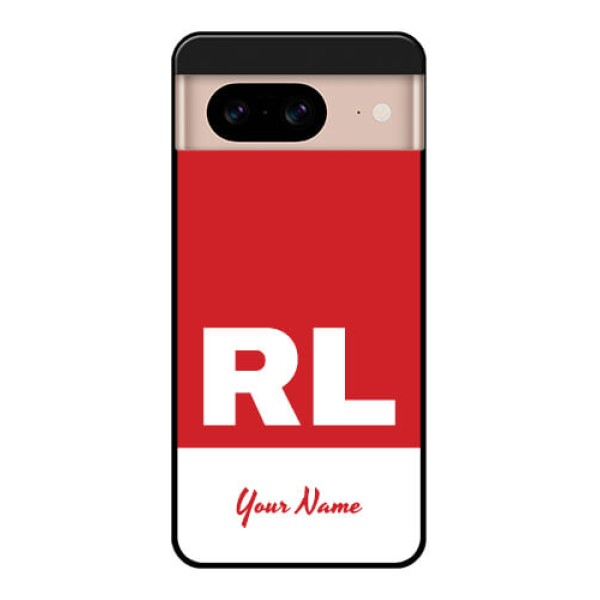 Google Pixel 8 5G Custom Glass Phone Case - Dual Tone Custom Text Design
