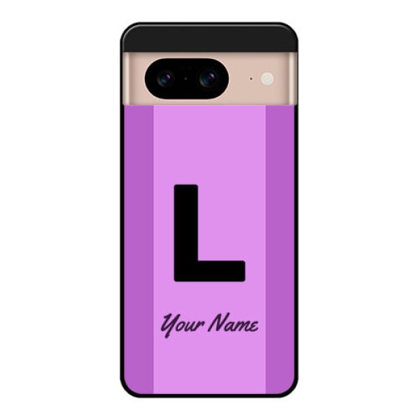 Google Pixel 8 5G Custom Glass Phone Case - Tricolor Custom Text Design