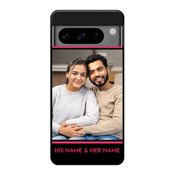 Google Pixel 8 Pro 5G Custom Glass Phone Case - With Add Text Design