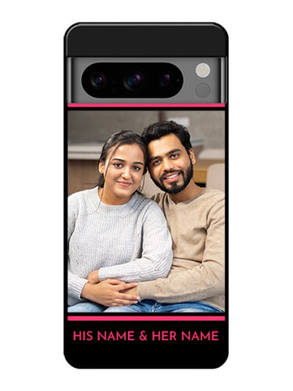 Custom Google Pixel 8 Pro 5G Custom Glass Phone Case - With Add Text Design