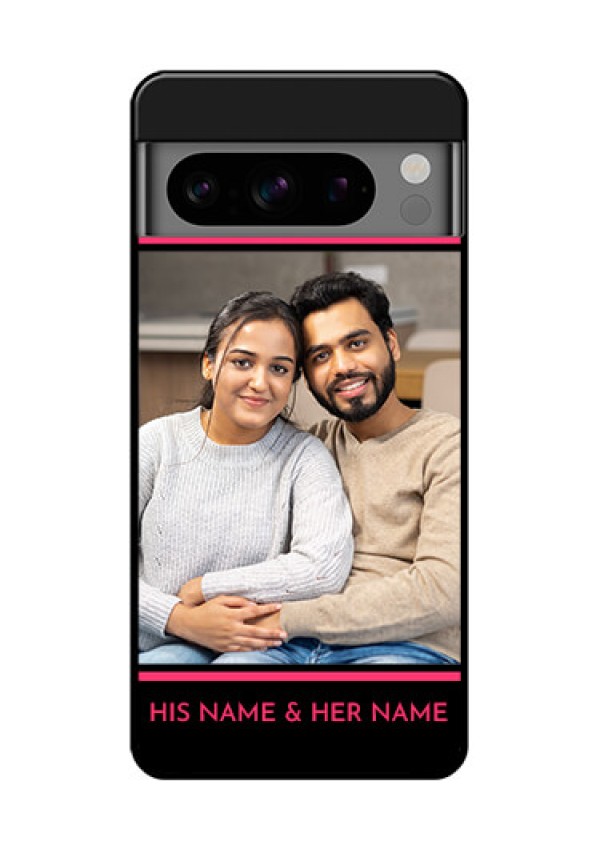 Google Pixel 8 Pro 5G Custom Glass Phone Case - With Add Text Design