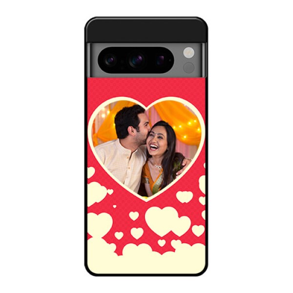 Google Pixel 8 Pro 5G Custom Glass Phone Case - Love Symbols Phone Cover Design