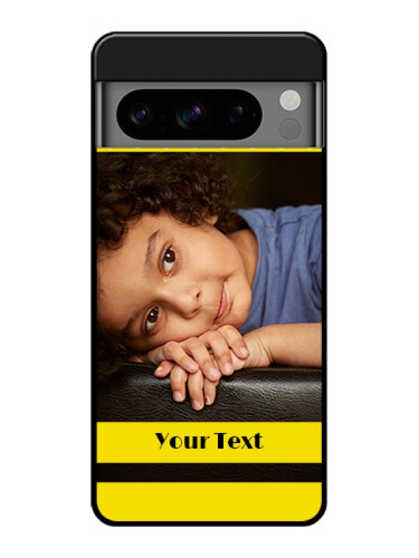 Custom Google Pixel 8 Pro 5G Custom Glass Phone Case - Bright Yellow Case Design