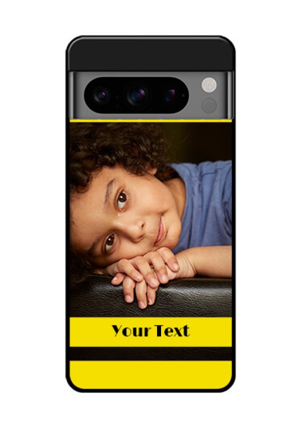 Google Pixel 8 Pro 5G Custom Glass Phone Case - Bright Yellow Case Design