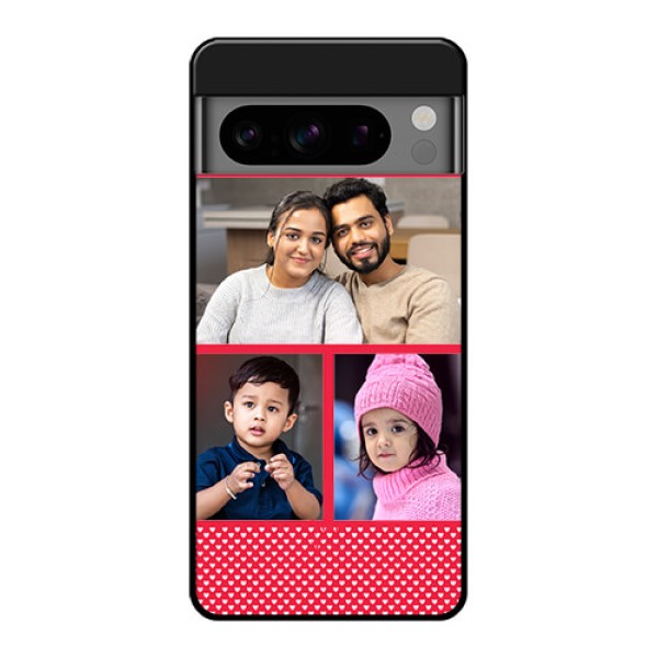 Google Pixel 8 Pro 5G Custom Glass Phone Case - Bulk Photo Upload Design