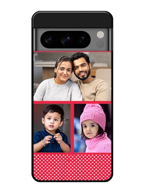 Custom Google Pixel 8 Pro 5G Custom Glass Phone Case - Bulk Photo Upload Design