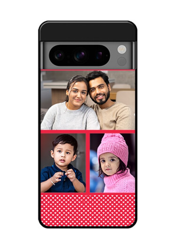 Google Pixel 8 Pro 5G Custom Glass Phone Case - Bulk Photo Upload Design