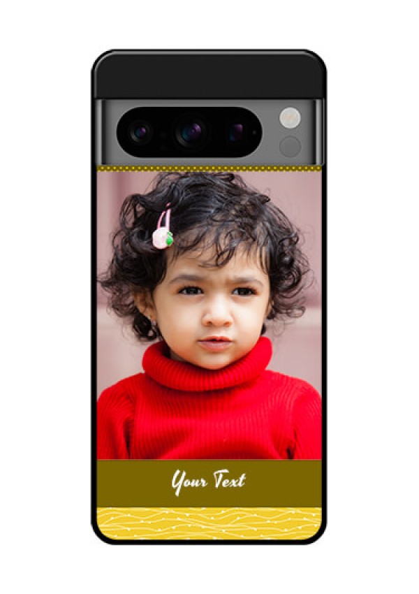 Google Pixel 8 Pro 5G Custom Glass Phone Case - Simple Green Color Design