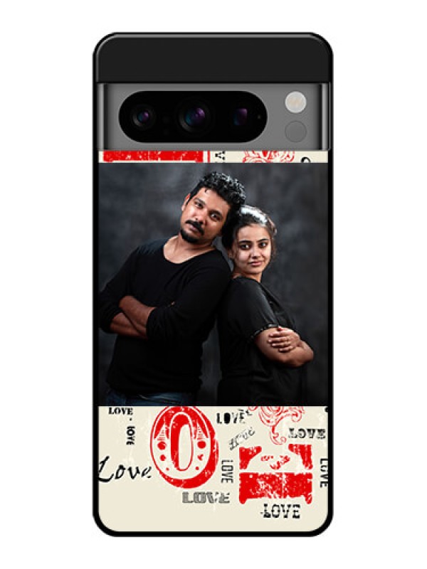 Custom Google Pixel 8 Pro 5G Custom Glass Phone Case - Trendy Love Design Case