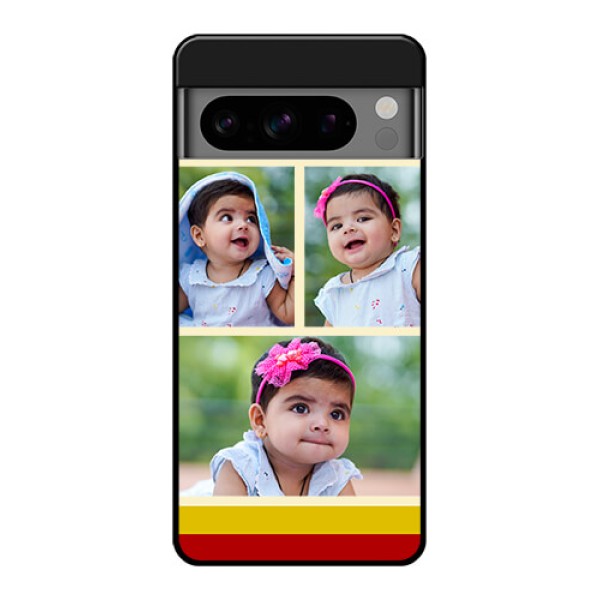 Google Pixel 8 Pro 5G Custom Glass Phone Case - Multiple Pic Upload Design
