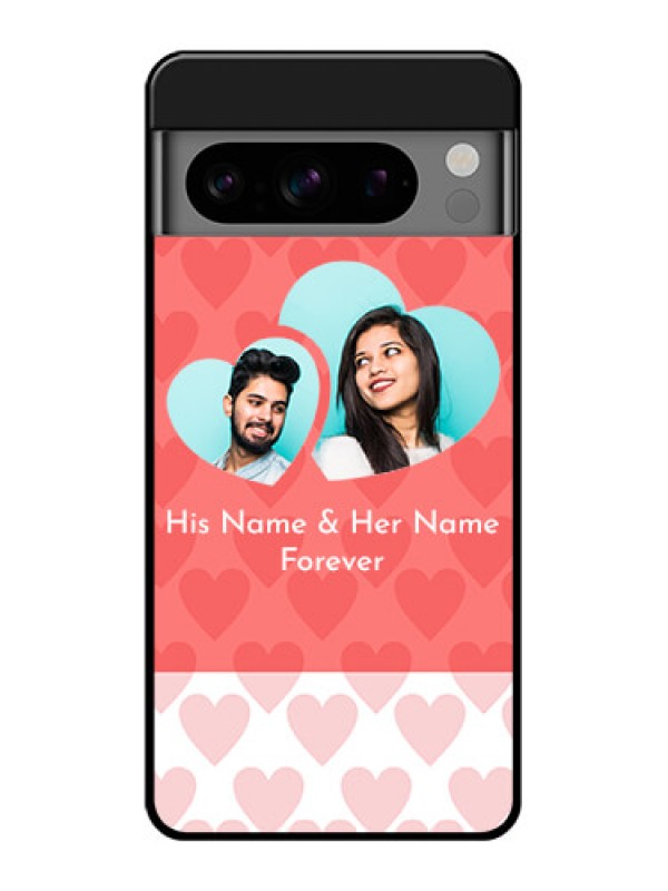 Custom Google Pixel 8 Pro 5G Custom Glass Phone Case - Couple Pic Upload Design