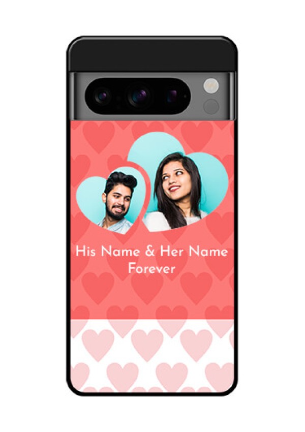 Google Pixel 8 Pro 5G Custom Glass Phone Case - Couple Pic Upload Design
