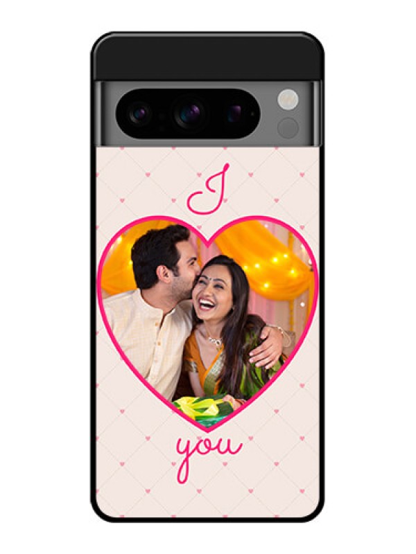Custom Google Pixel 8 Pro 5G Custom Glass Phone Case - Heart Shape Design