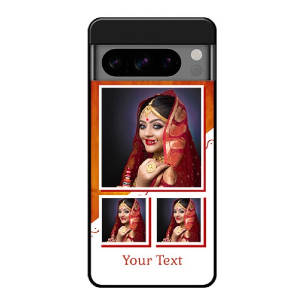 Google Pixel 8 Pro 5G Custom Glass Phone Case - Wedding Memories Design