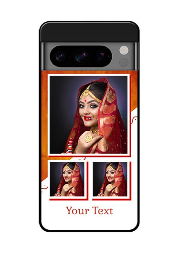 Google Pixel 8 Pro 5G Custom Glass Phone Case - Wedding Memories Design
