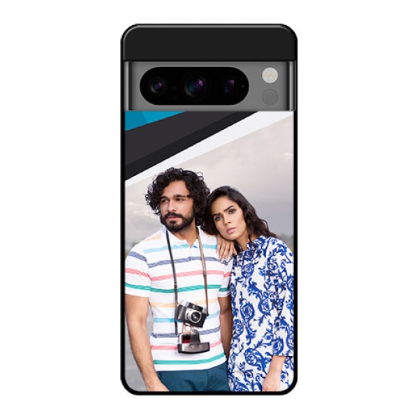 Google Pixel 8 Pro 5G Custom Glass Phone Case - Simple Pattern Photo Upload Design