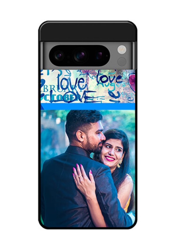 Google Pixel 8 Pro 5G Custom Glass Phone Case - Colorful Love Design