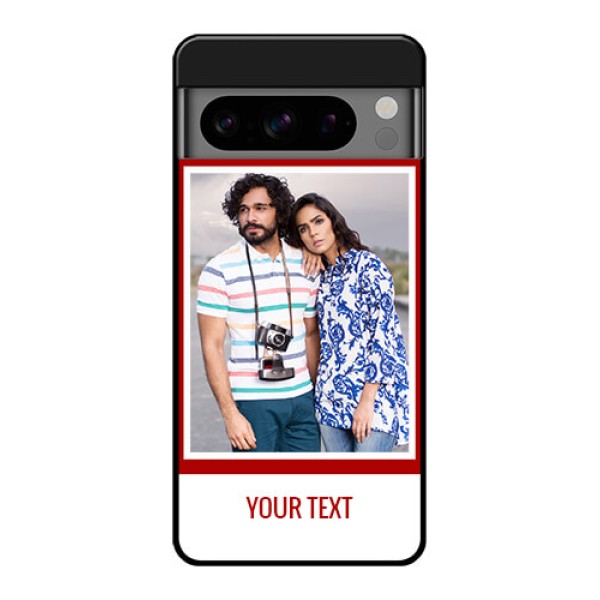 Google Pixel 8 Pro 5G Custom Glass Phone Case - Red Color Design