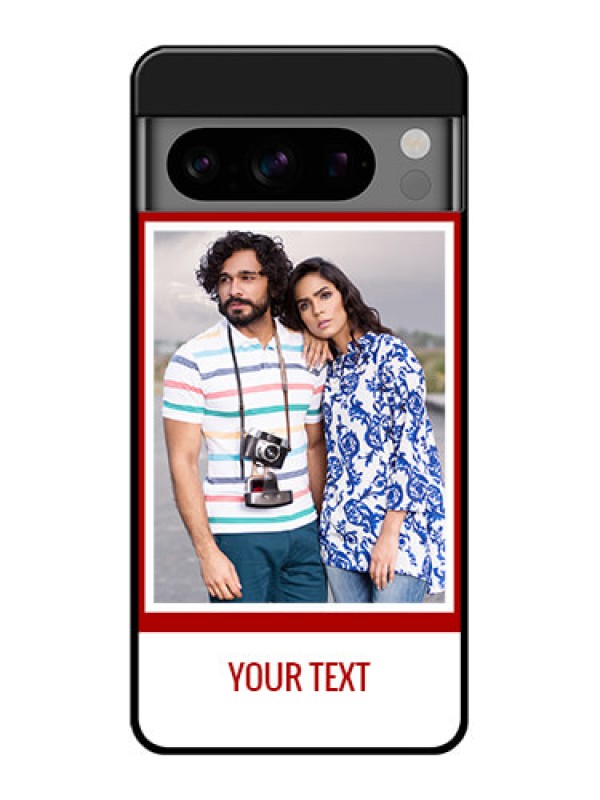 Custom Google Pixel 8 Pro 5G Custom Glass Phone Case - Red Color Design