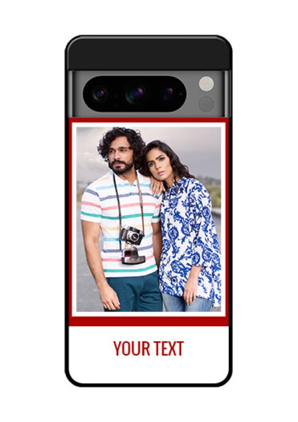 Google Pixel 8 Pro 5G Custom Glass Phone Case - Red Color Design