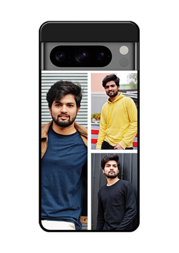 Google Pixel 8 Pro 5G Custom Glass Phone Case - Upload Multiple Picture Design