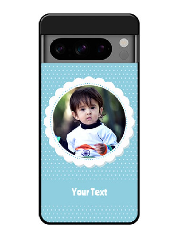 Custom Google Pixel 8 Pro 5G Custom Glass Phone Case - Violet Pattern Design