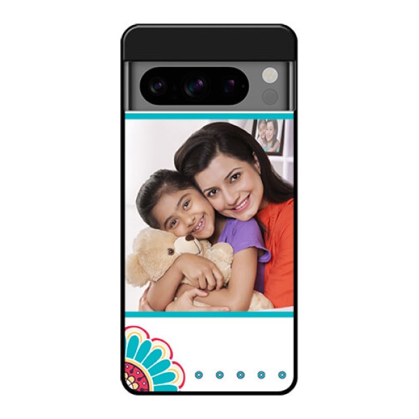 Google Pixel 8 Pro 5G Custom Glass Phone Case - Flower Design