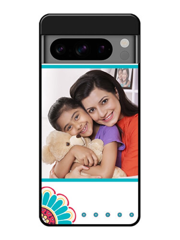 Custom Google Pixel 8 Pro 5G Custom Glass Phone Case - Flower Design