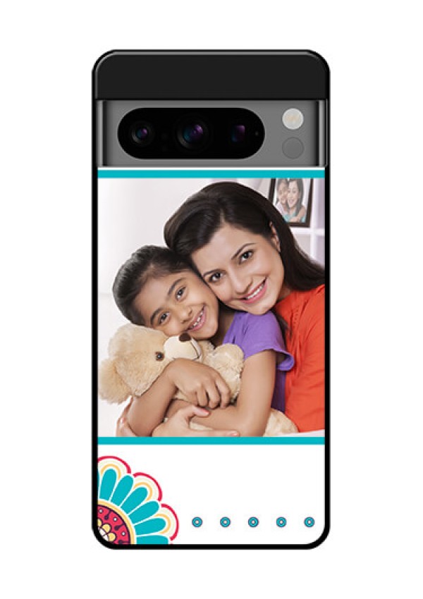 Google Pixel 8 Pro 5G Custom Glass Phone Case - Flower Design