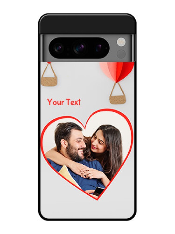 Custom Google Pixel 8 Pro 5G Custom Glass Phone Case - Parachute Love Design