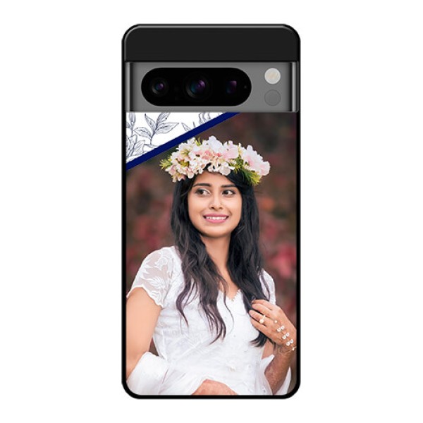 Google Pixel 8 Pro 5G Custom Glass Phone Case - Classy Floral Design