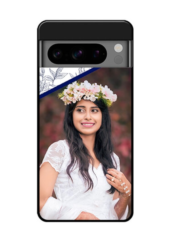 Google Pixel 8 Pro 5G Custom Glass Phone Case - Classy Floral Design