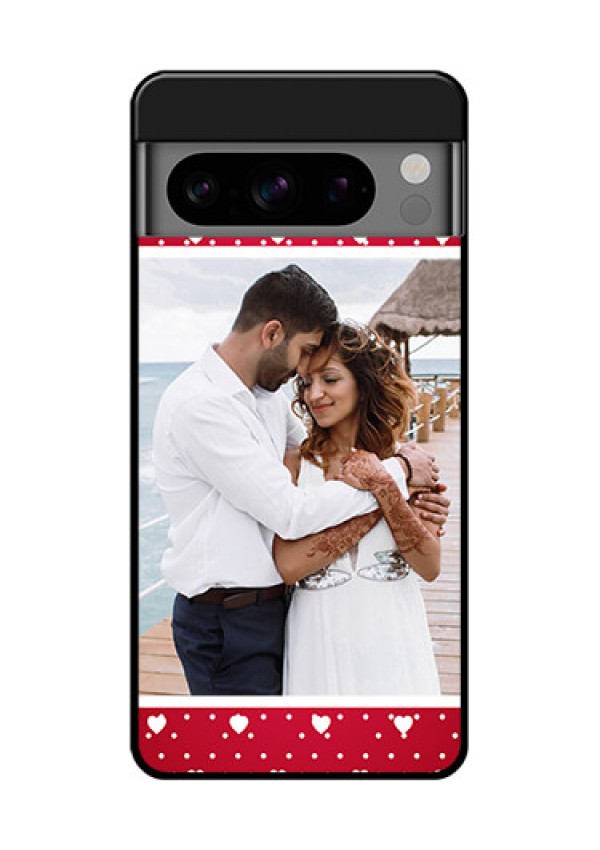 Google Pixel 8 Pro 5G Custom Glass Phone Case - Hearts Mobile Case Design
