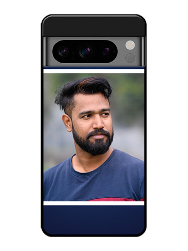 Custom Google Pixel 8 Pro 5G Custom Glass Phone Case - Simple Royal Blue Design