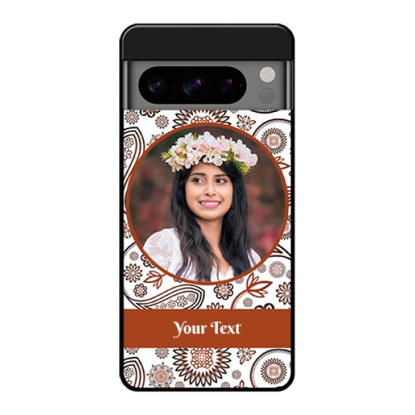 Google Pixel 8 Pro 5G Custom Glass Phone Case - Abstract Flower Design