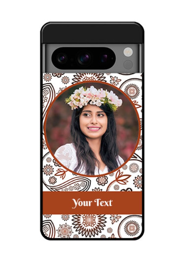 Google Pixel 8 Pro 5G Custom Glass Phone Case - Abstract Flower Design