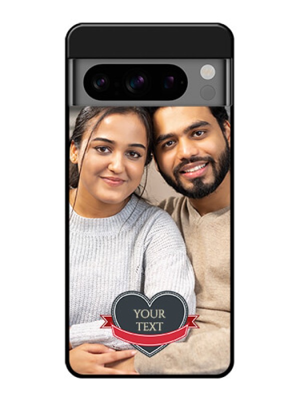 Custom Google Pixel 8 Pro 5G Custom Glass Phone Case - Just Married Couple Design