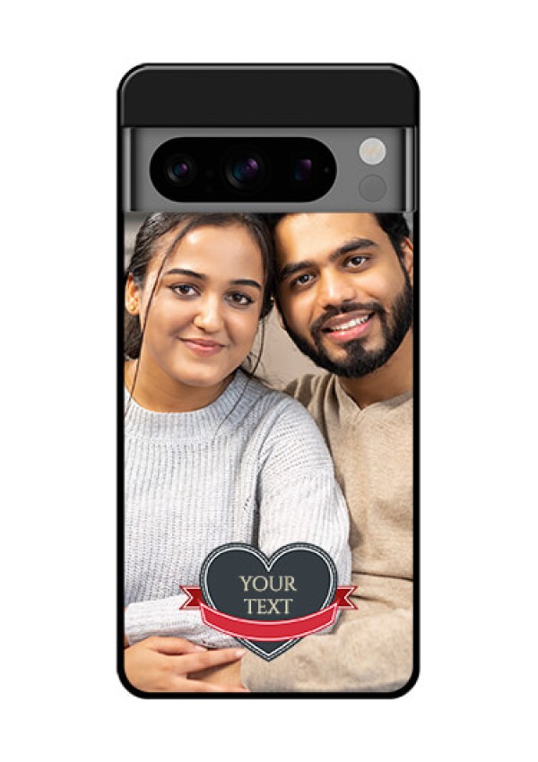 Google Pixel 8 Pro 5G Custom Glass Phone Case - Just Married Couple Design