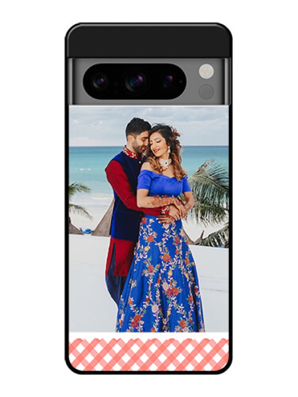 Custom Google Pixel 8 Pro 5G Custom Glass Phone Case - Pink Pattern Design