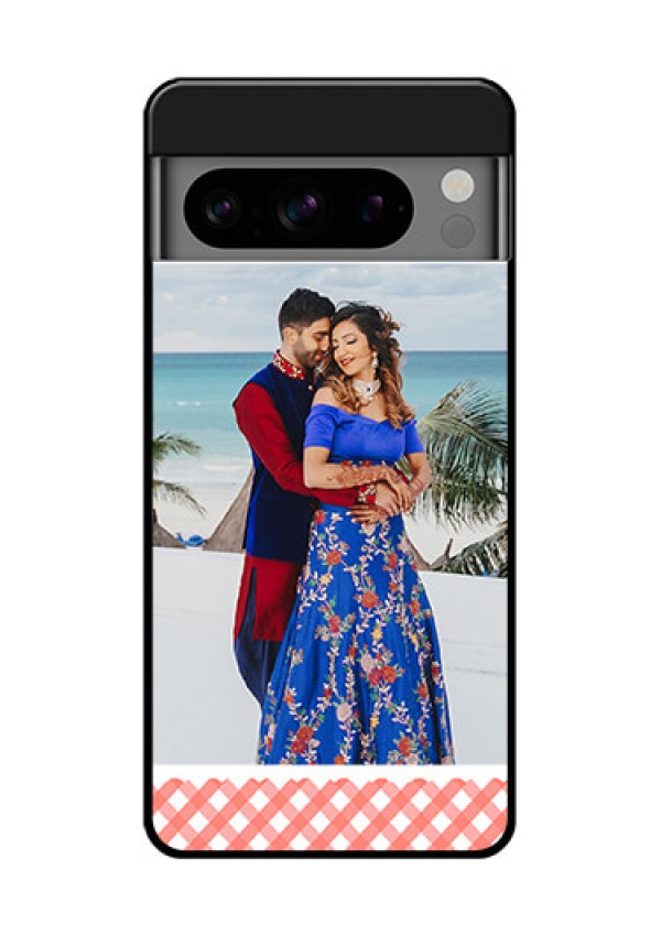 Google Pixel 8 Pro 5G Custom Glass Phone Case - Pink Pattern Design